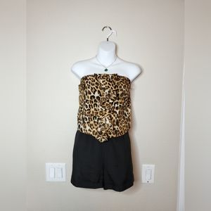Express Leopard Romper NWT
